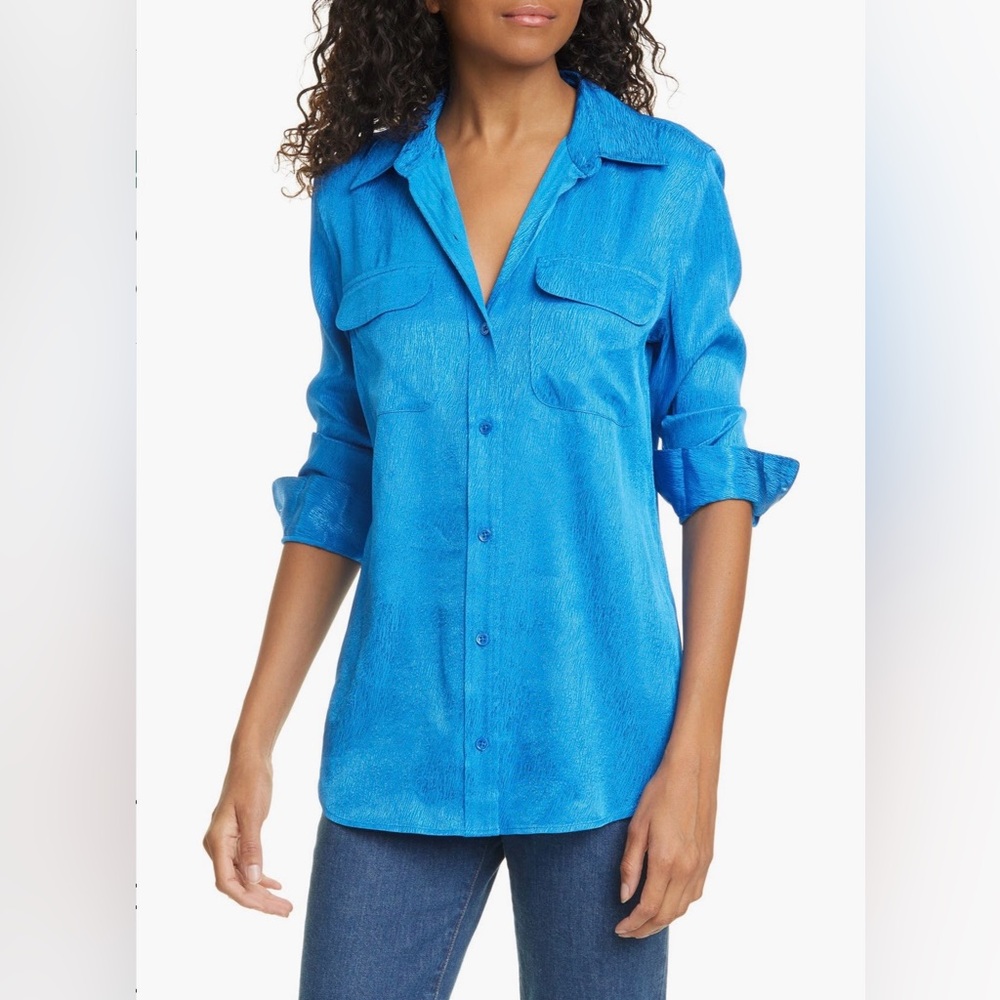 Equipment Signature Silk Button-Down Shirt